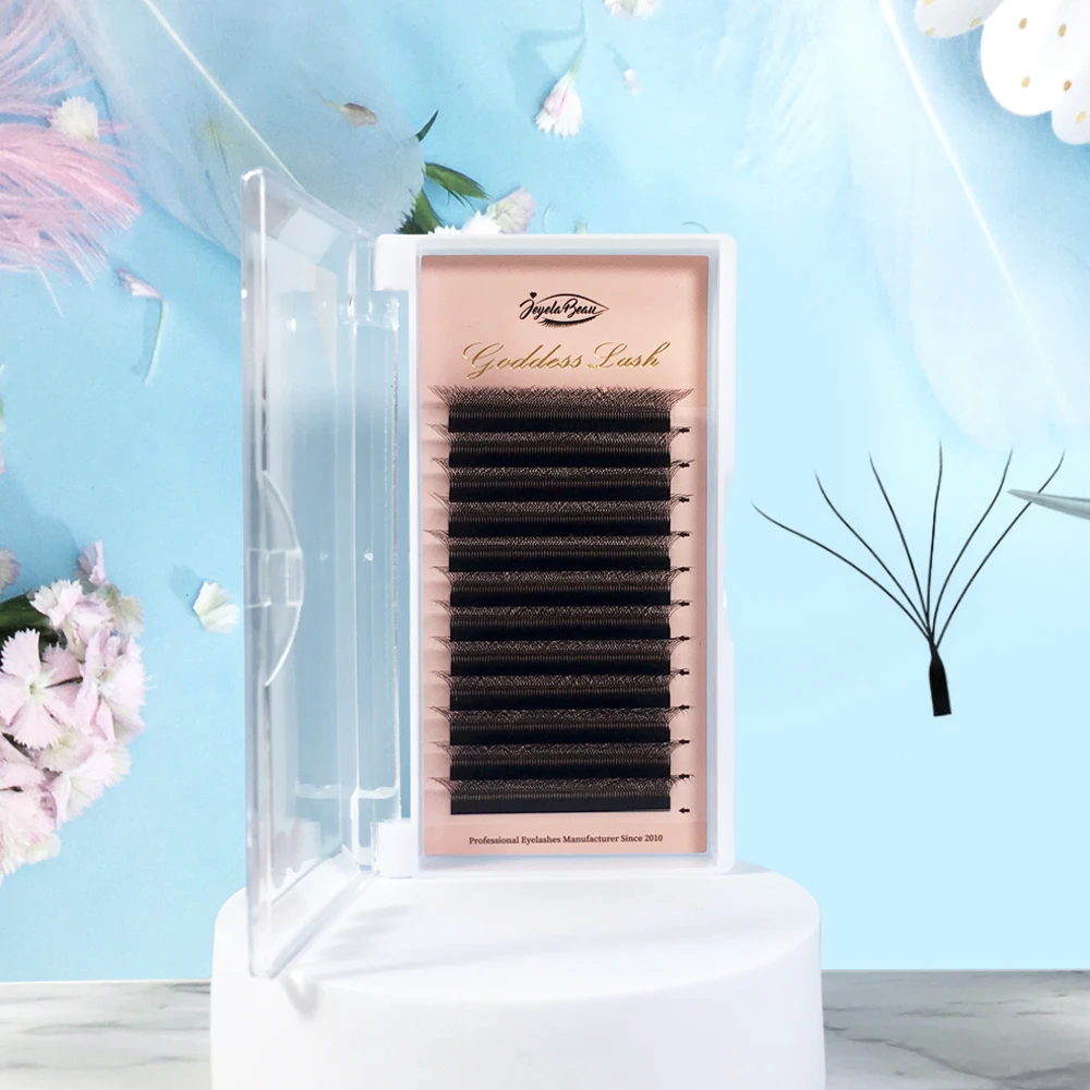 Goddess Cilios  6D W-shaped Eyelash Extension Automatic Flowering W Lashes C/D Curl High Quality individual Fake Eyelashes