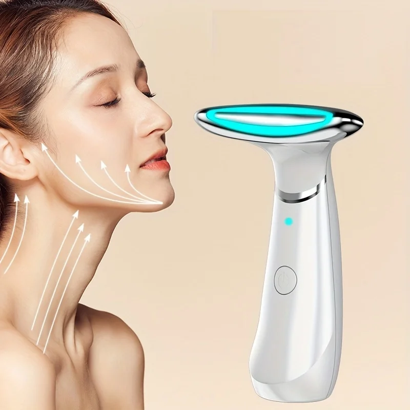 Home Multifunctional Neck Massager Seven-Color Light Vibration Massage Help For Neck Face Beauty Instrument