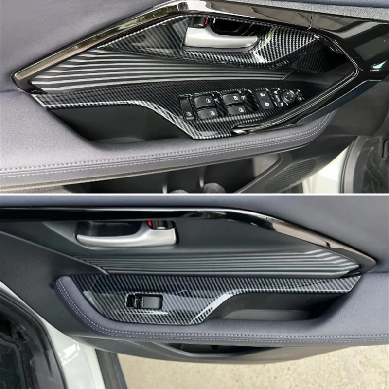 

LHD Interior Accessories Glass Lift Button Panel Decorative Protective Handle Pull Bowl Cover Trim For Toyota Yaris Cross 2024