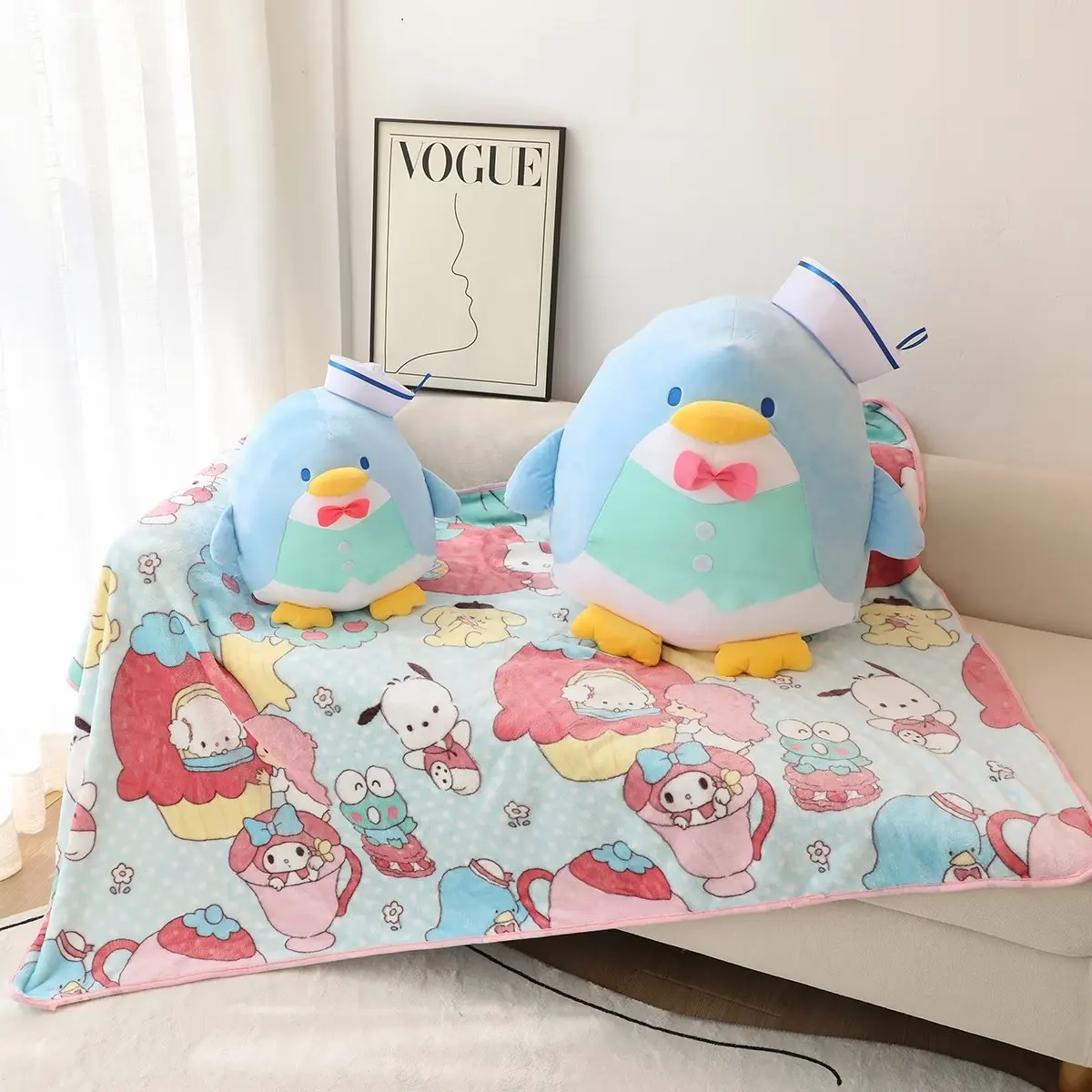 35/50cm Cute Tuxedo Sam Plush Toy Sanrio Penguin Doll Stuffed Animal Very Soft Plushies Hug Pillow Blanket Xmas Gifts Girl