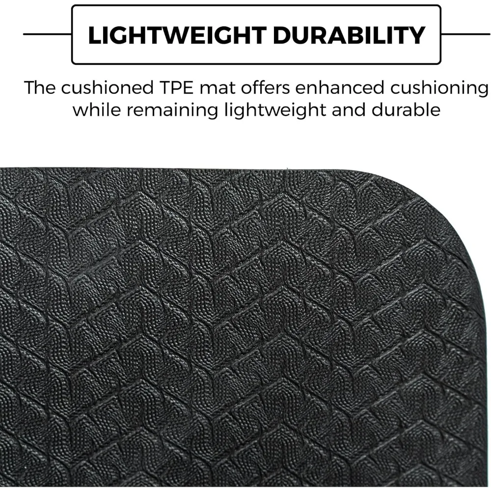 Range 1/2" Thick Exercise Mat (with OR without Grommets) (4 Pk) - Ultra-Cushioned TPE, Soft & Supportive, Slip-Resistant for Yo