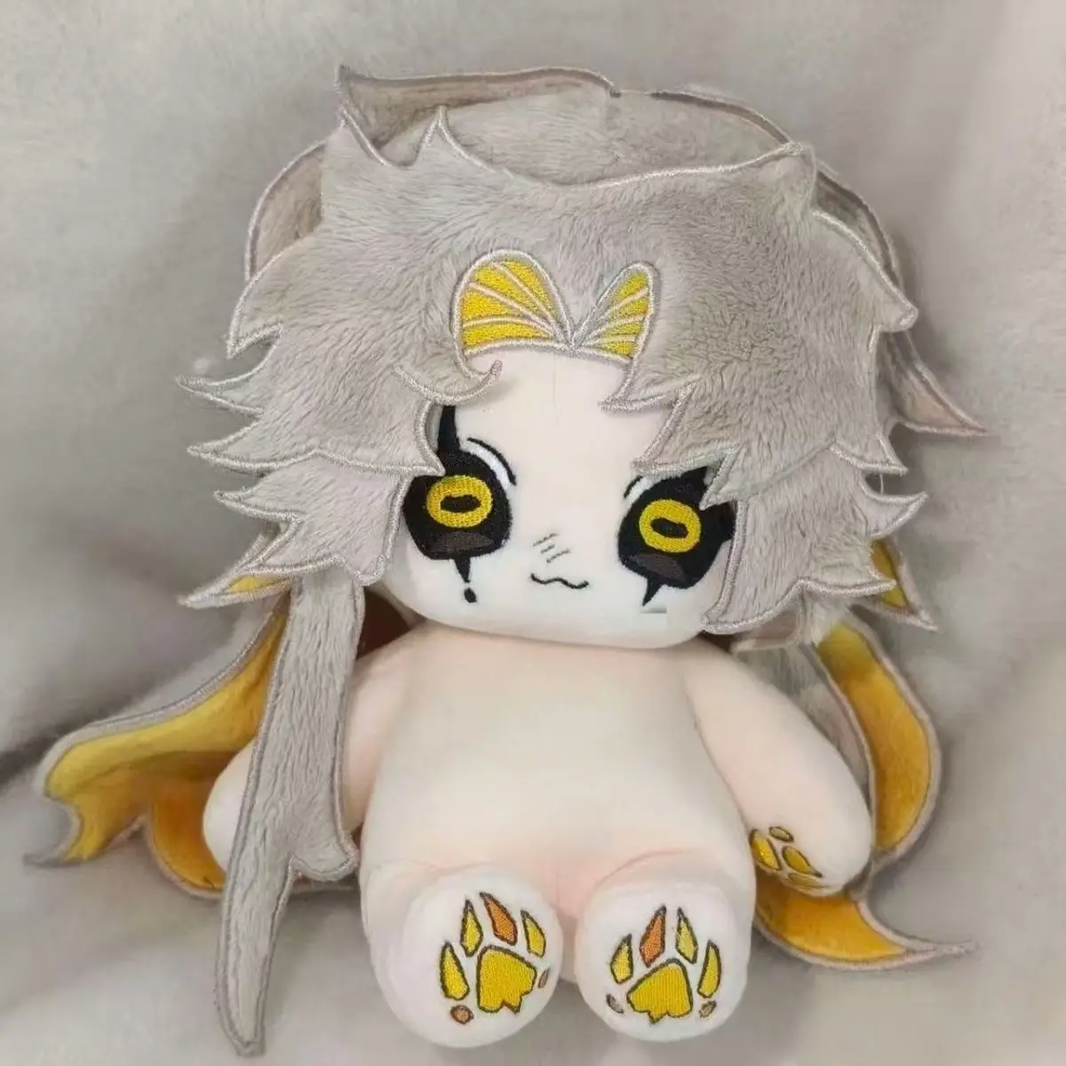 20cm pierrot algodão boneca anime pelúcia diy vestir-se nu pingente acessórios boneca decora presentes de natal