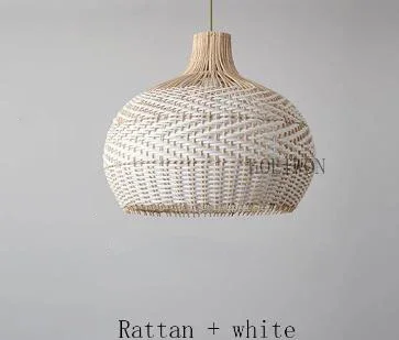 Vintage rotan hanglampen Handgeweven rotan hanglamp Verlichting voor woonkamerdecoratie Eetkamerlampen E27 ophanging