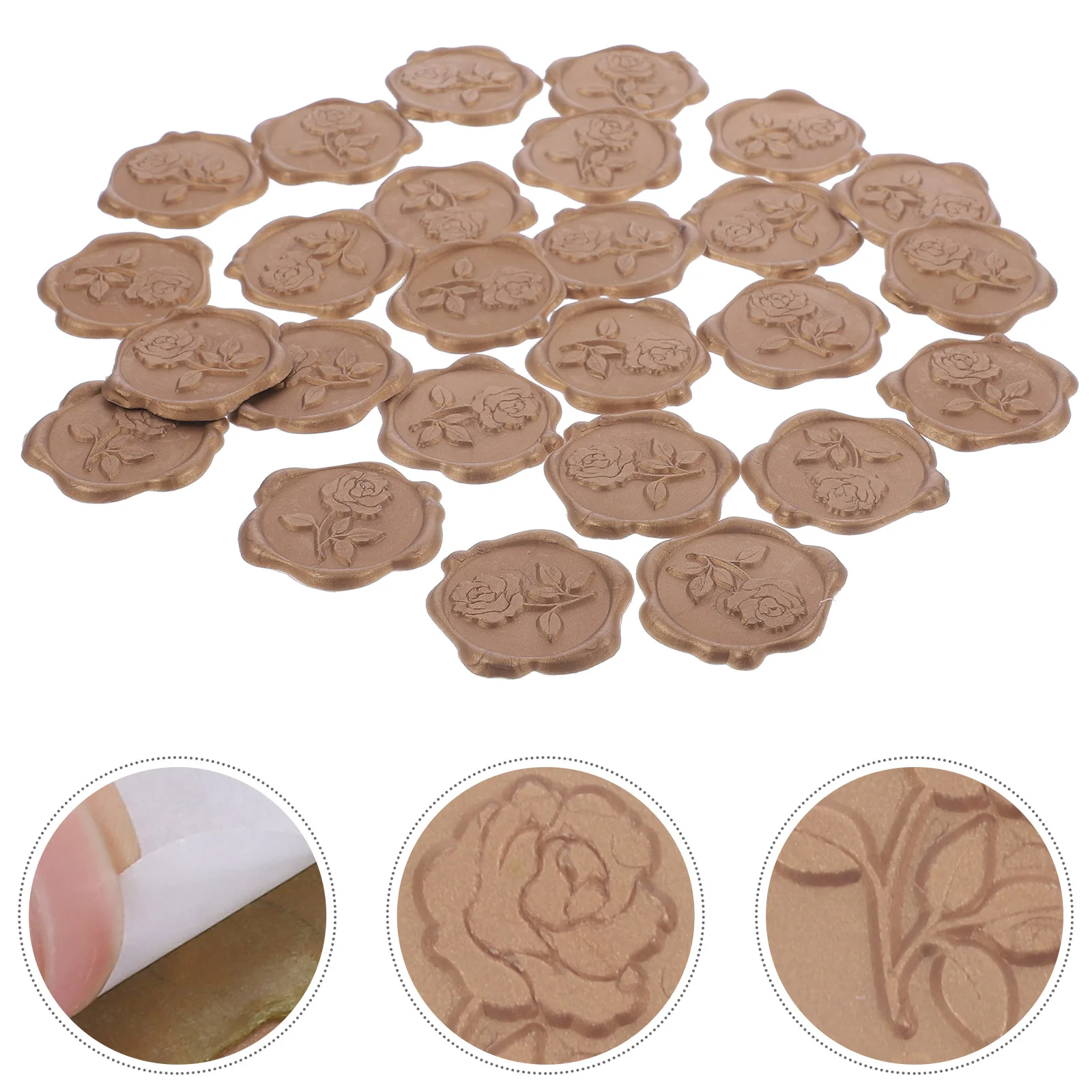 25 Pcs Wax Sealer Adhesive Seals Wedding Stamps Stickers Fire Lacquer Labels Invitation