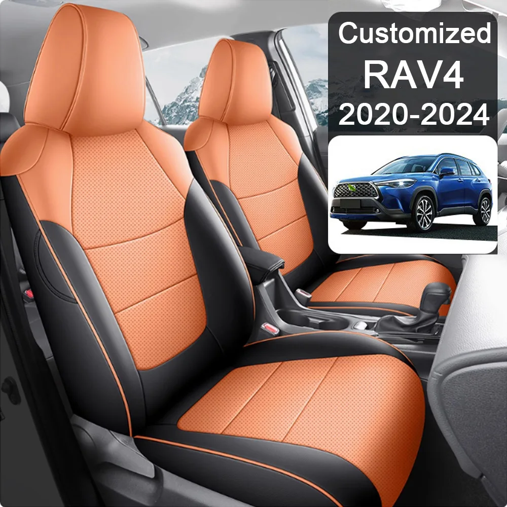 Car Special Seat Covers Full Set For Toyota Rav4 2021 2022 2023 2024 RAV4 Seat Protective Cover Leather cushion Auto accessories