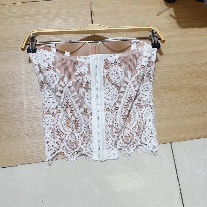 Sexy Tank Top Women with Built in Bra Slim Lace Patchwork Sling Vest Stretch Sleeveless Corset Female Spaghetti Strap Dropship