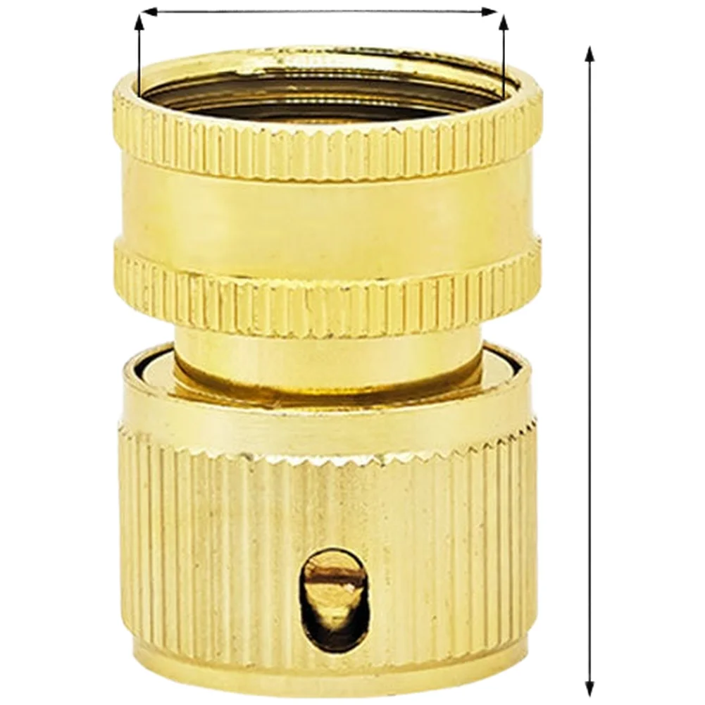 Aluminum 6 Inch Female Thread Water Hose Connector Quick Connect Adapter Compatible with 3/4 Inch Standard Hoses