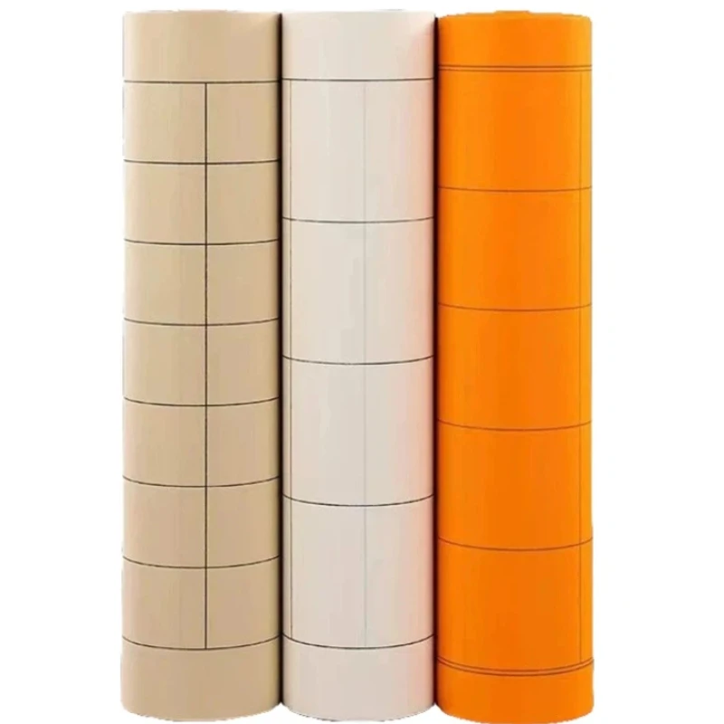 Long Scroll Half Ripe Xuan Paper Thickened Antique White Yellow Rectangle Grid Clerical Script Rice Paper Calligraphy Work Sheet