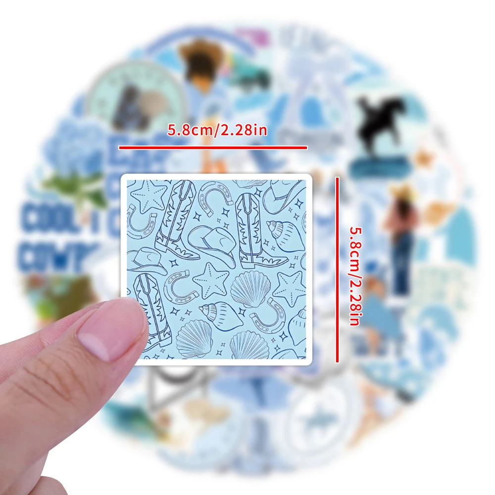 10/30/55 pçs costeira cowgirl estilo fresco adesivos estéticos dos desenhos animados criativo adesivo scrapbook bagagem telefone pvc graffiti decalques