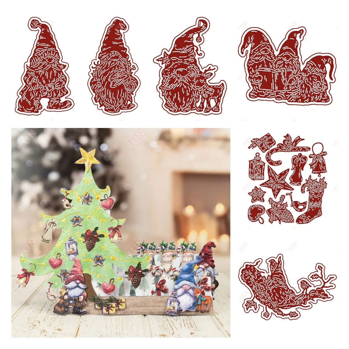 

Metal Cutting Dies Christmas Carolers Craft Decoration Embossing Template DIY Greeting Card Seasonal Trinkets Embossed File New