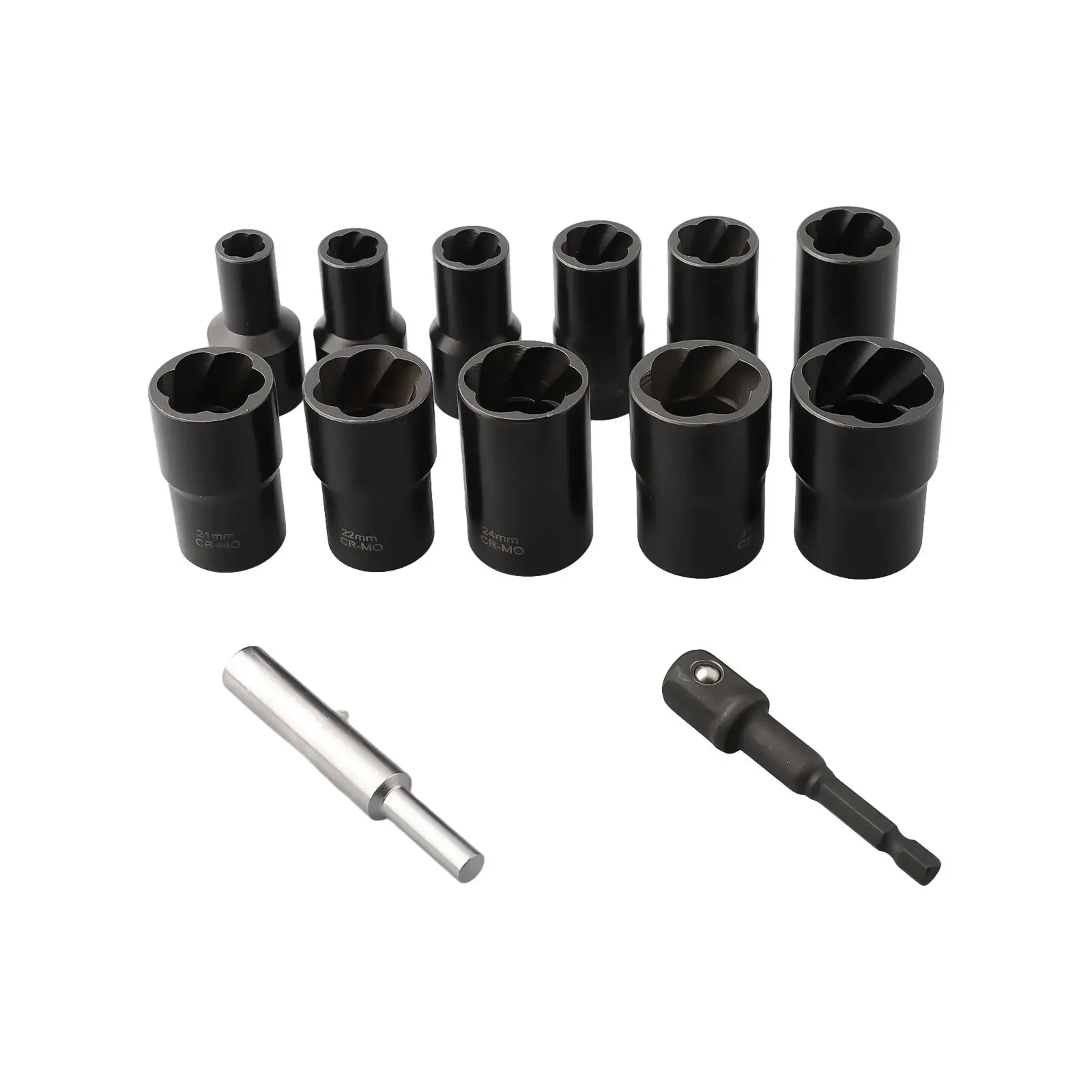 Extraction Socket Set Black Cr Mo Different Types Of Wrenches Removing Damaged Bolts Nuts Multiple Specifications