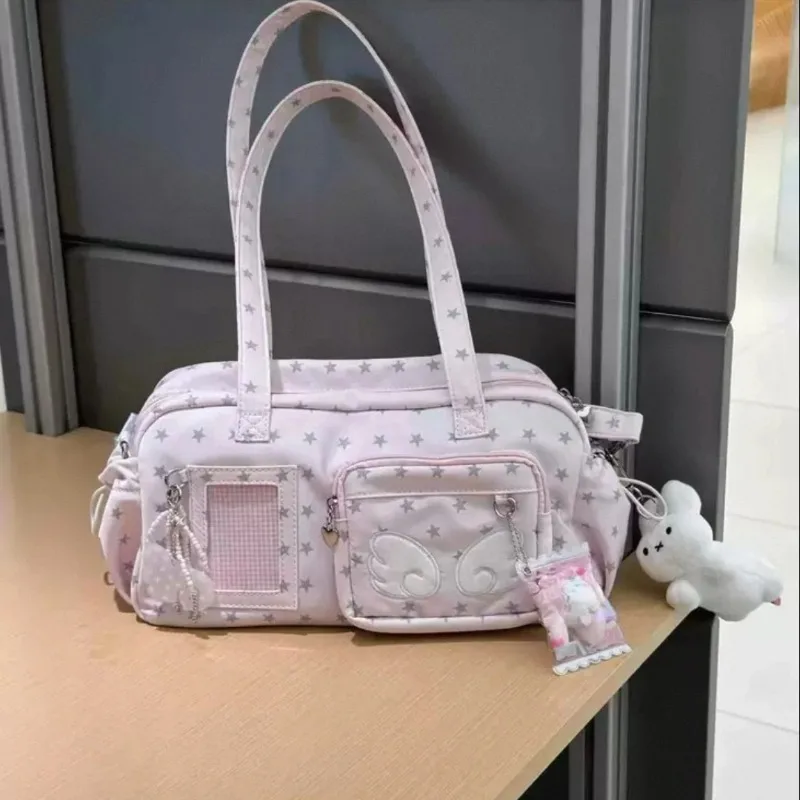 جديد المتخصصة تصميم ستار بنات Ulzzang Ita حقيبة Jk موحدة Y2K حقيبة كتف سعة كبيرة حقيبة كروسبودي لطيف Kawaii دمى حقيبة
