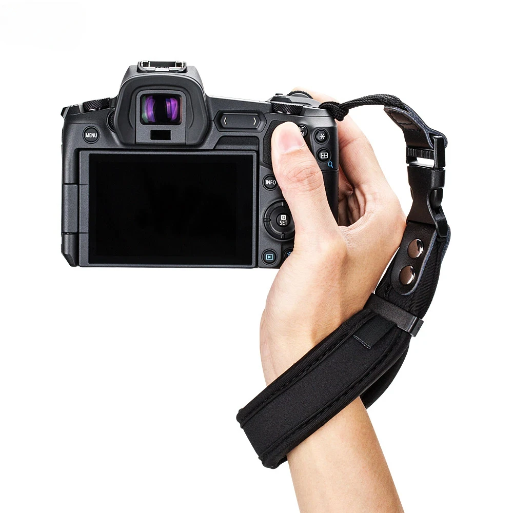 JJC Cinturino da polso per fotocamera reflex Cinturino da polso regolabile a sgancio rapido in neoprene per fotocamera Sony Canon Nikon Fujifilm DSLR Mirrorless