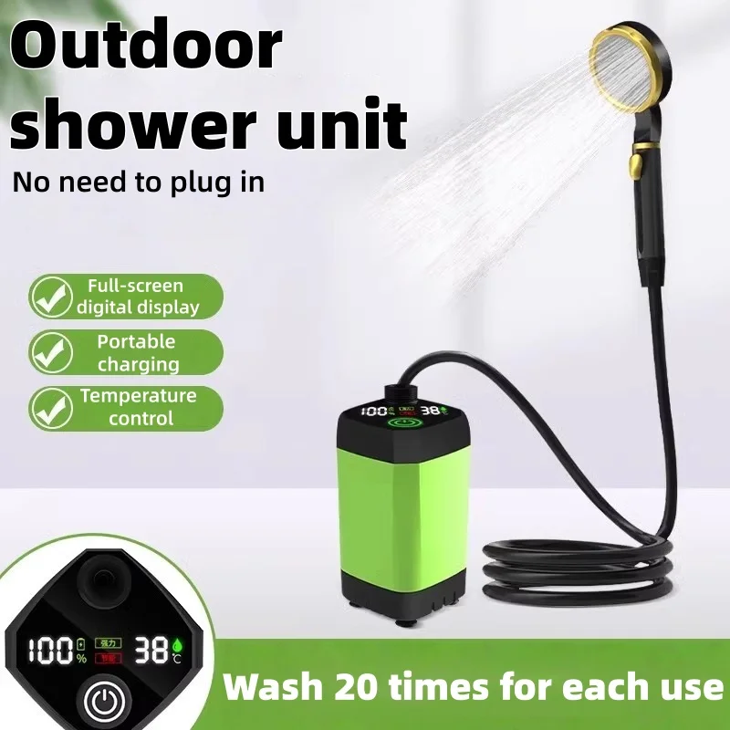 Outdoor shower unit - Portable bathing device, suitable for camping, construction sites and household use. Easy to use.