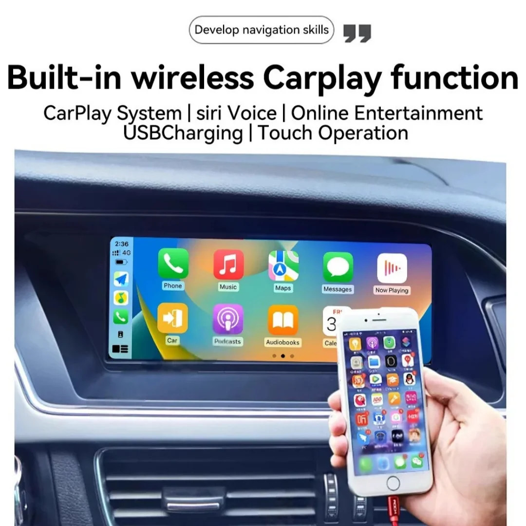

Car Radio Screen Android 13 Auto 8.8" For Audi A4L 2009-2016 CarPlay Stereo Video Multimedia Player Head Unit DSP GPS Navigation