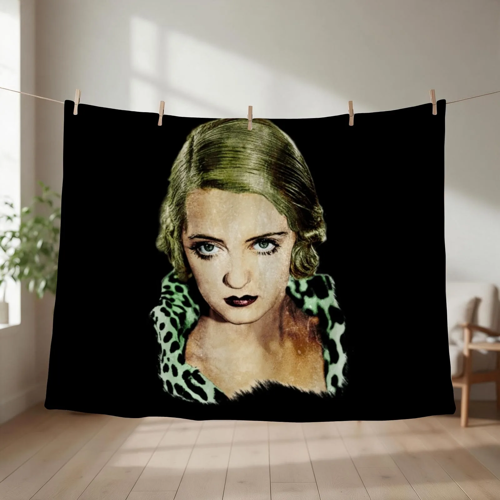 Bette Davis - Baby Jane Eyes Throw Blanket Sofa Sofas Soft Beds Large Blankets