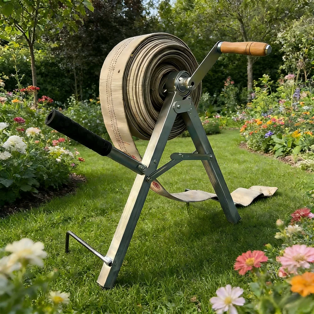 Foldable Agricultural Water Hose Artifact Winding Rack Portable Hose Reel Machine Manual Fire Hose Winder