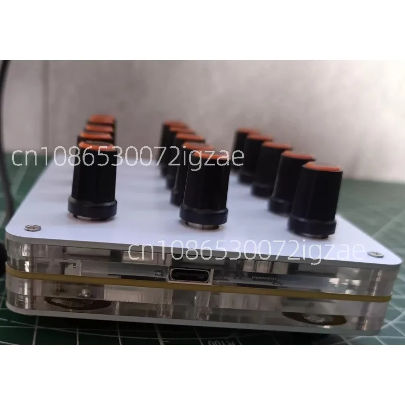 15 Knob Knobs, Custom CC Information Volume, USB-C Interface, Music Host Software, MIDI Controller