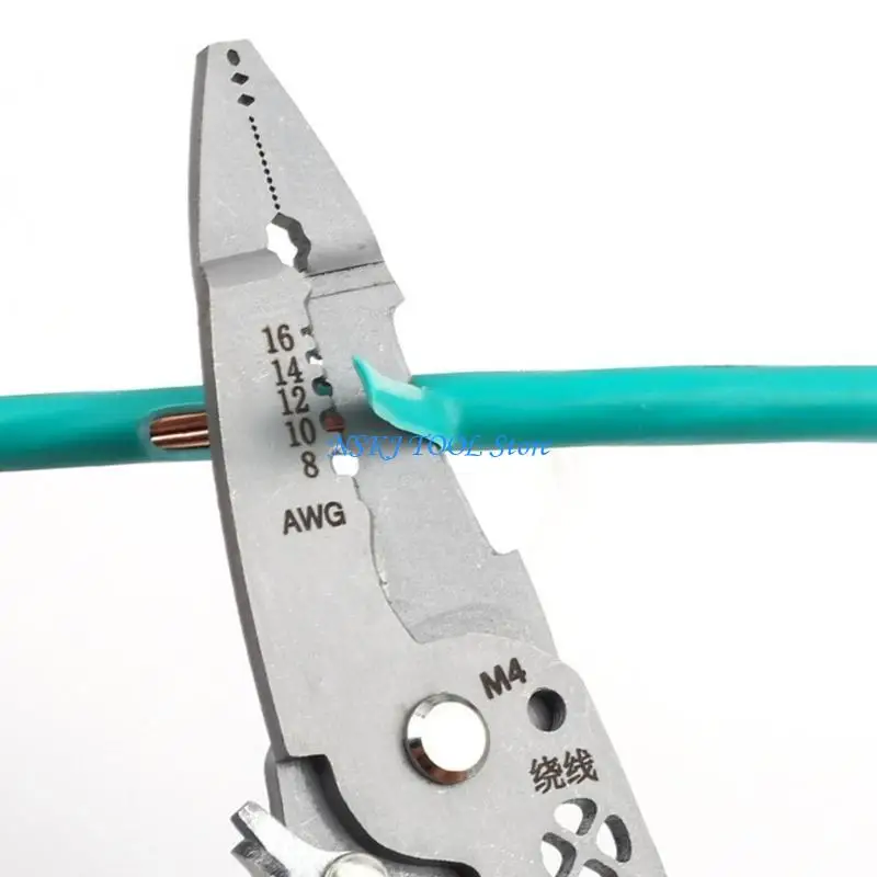 L8RC 12 1 Piculadores remoção fios dobráveis ​​Crimper multifuncional para descascamento arame