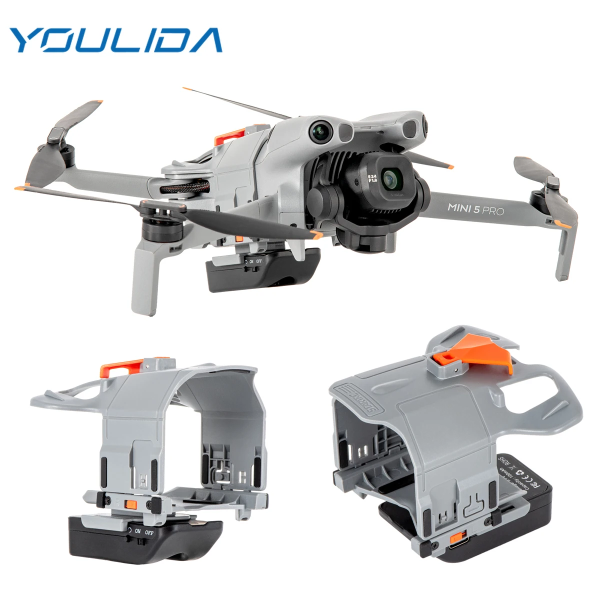 Air Dropping System for DJI Mini 5 Pro Photosensitive Thrower Fishing Bait Gift Wedding Rescue Delivery Device System Accessory