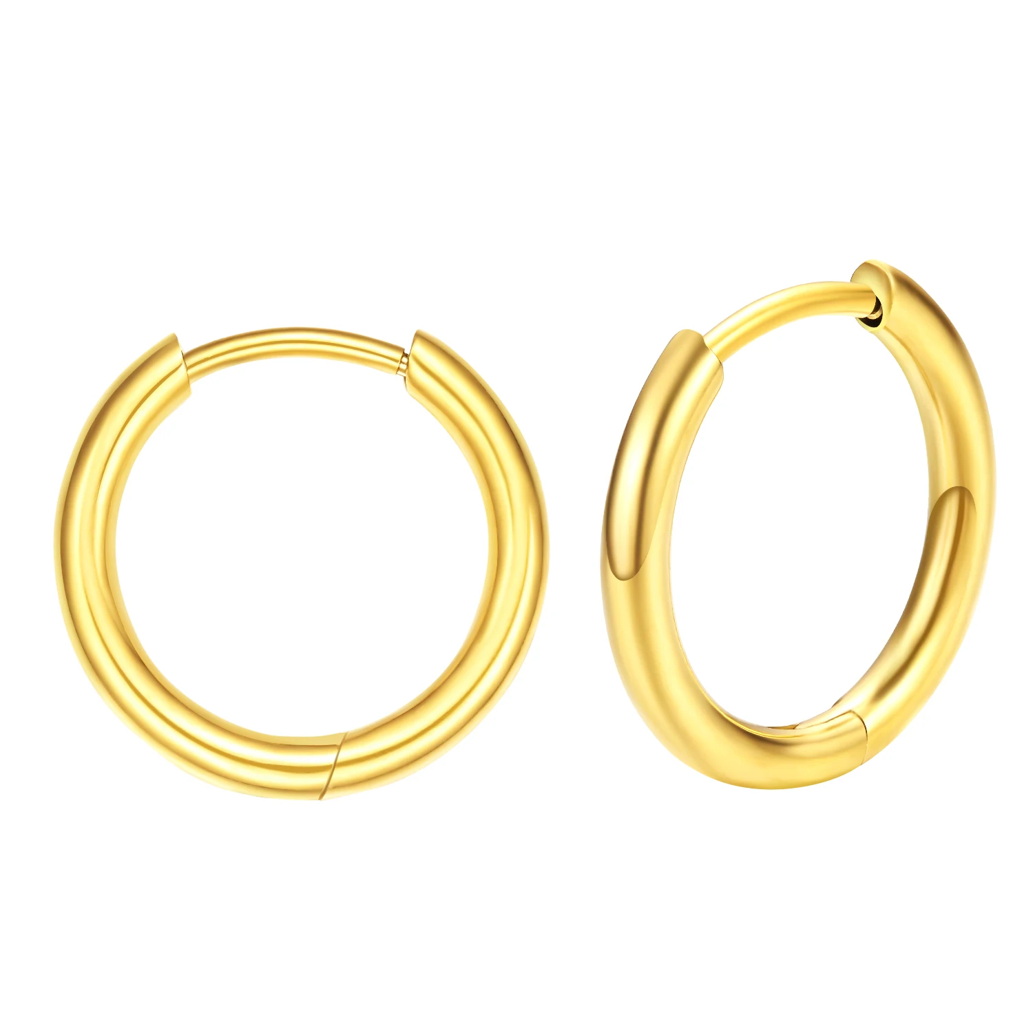 

VOJO G23 Titanium Small Huggie Hinged Hoop Earrings Hypoallergenic Lightweight Lobe Cartilage 20G Earrings for Women Girls