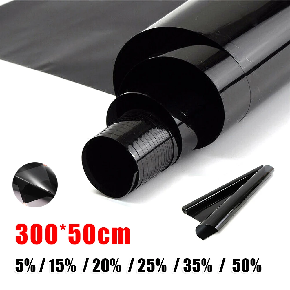 1 Roll 50cmX3m Window Tint Film Glass Sticker 1/5/15/25/35 Percent VLT  Sun Shade Film for Car UV Protector foils Sticker Films