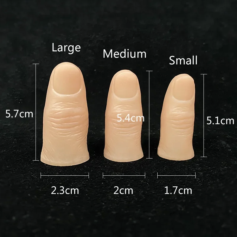 10Pcs/lot Realistic Polymer Resin Thumb Tip Magic Trick Fake Thumb Silk Magia Accessory Close Up Illusion Gimmick Mentalism Prop