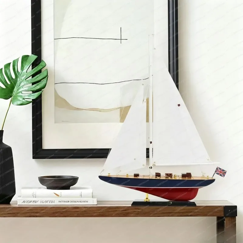 American Single Mast Sailboat Solid Wood Custom Craft Mediterranean Style Business Gift