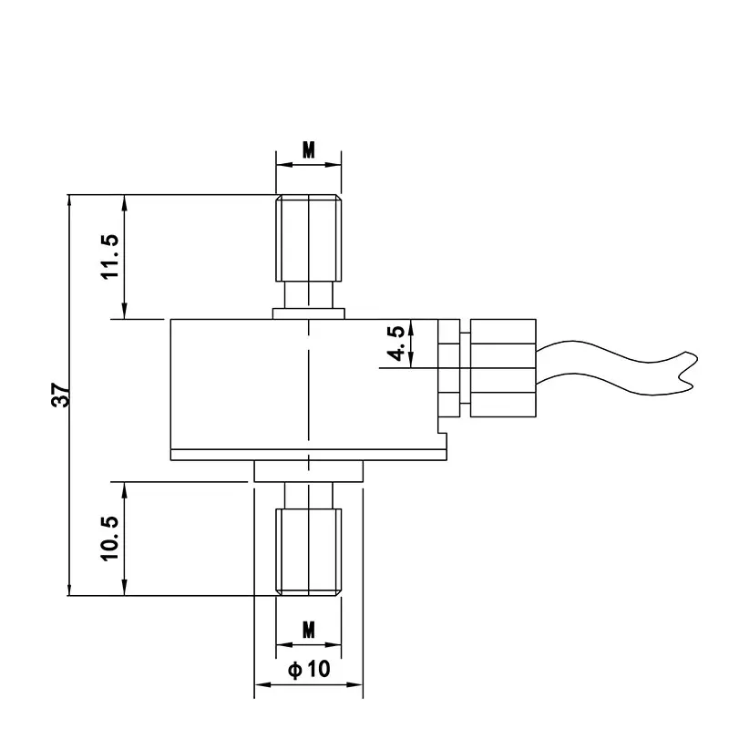 Miniature Tension Load Cell Sensor 5-500kg, Small Strain Gauge Force Sensor for Precision Weighing & Press view 6
