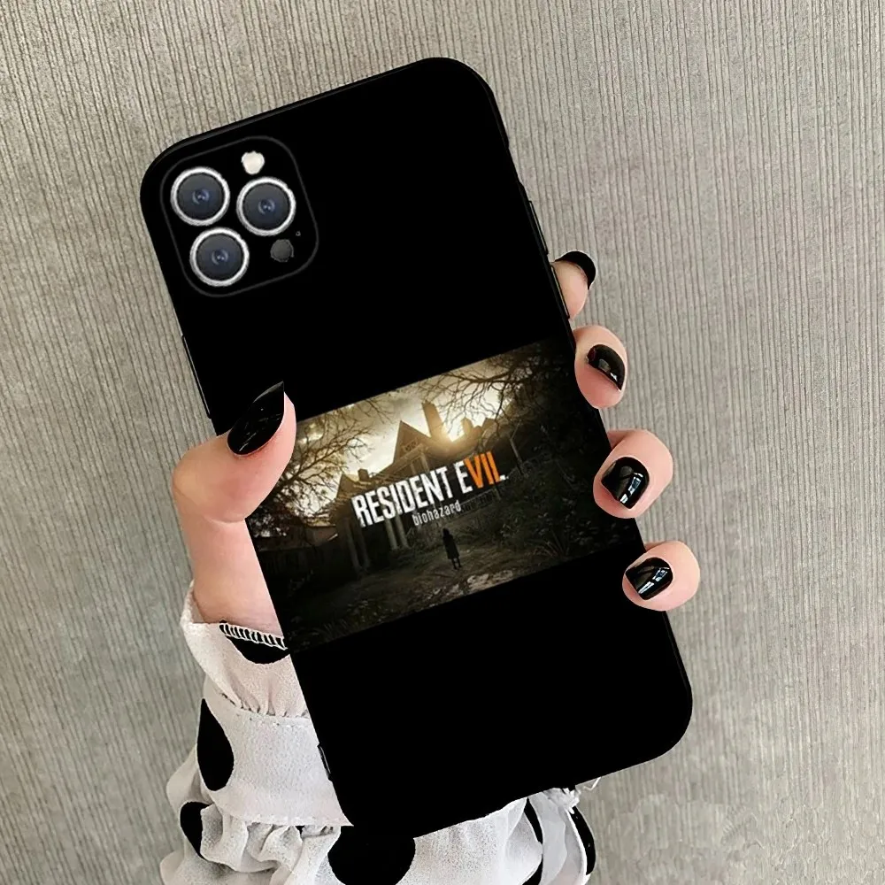 Game R-Resident Evil Video Phone Case For iPhone 15,14,13,12,11,Plus,Pro Max,XS,X,XR,SE,Mini,8,7 Soft Silicone Black Cover image 4