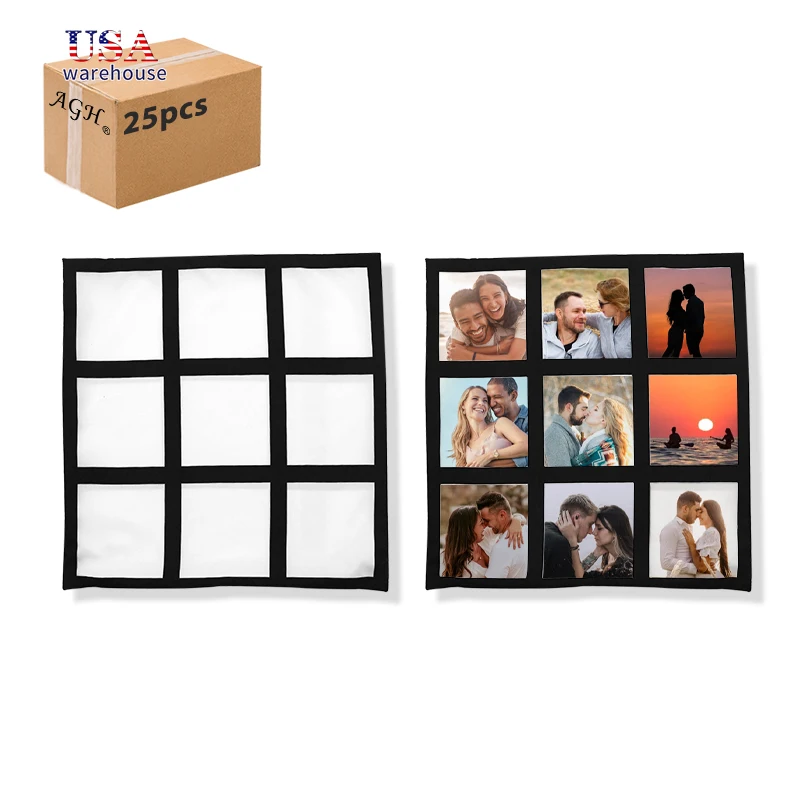 25 قطعة 16x16 بوصة التسامي غطاء وسادة فارغة الوجهين الطباعة فارغة التسامي كيس وسادة He