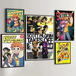 1PC Scott Pilgrim Vs. The World Poster Movie Sticky Posters Retro Kraft Paper Sticker Room Bar Cafe Aesthetic Art Wall Painting