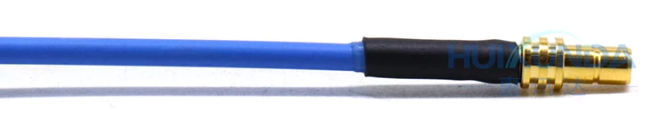 Semi-Flexible 2 Cable SMB Male to Female Right Angle Extension Adapter - Compatible with SMB-J/SMB-KW Connectors