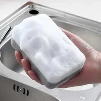 Magic Three Layers Cleaning Sponges Reusable Pan Pot Dishwashing Scouring Pads Household Kitchen Sponge Wipes Brush Clean Tools 4