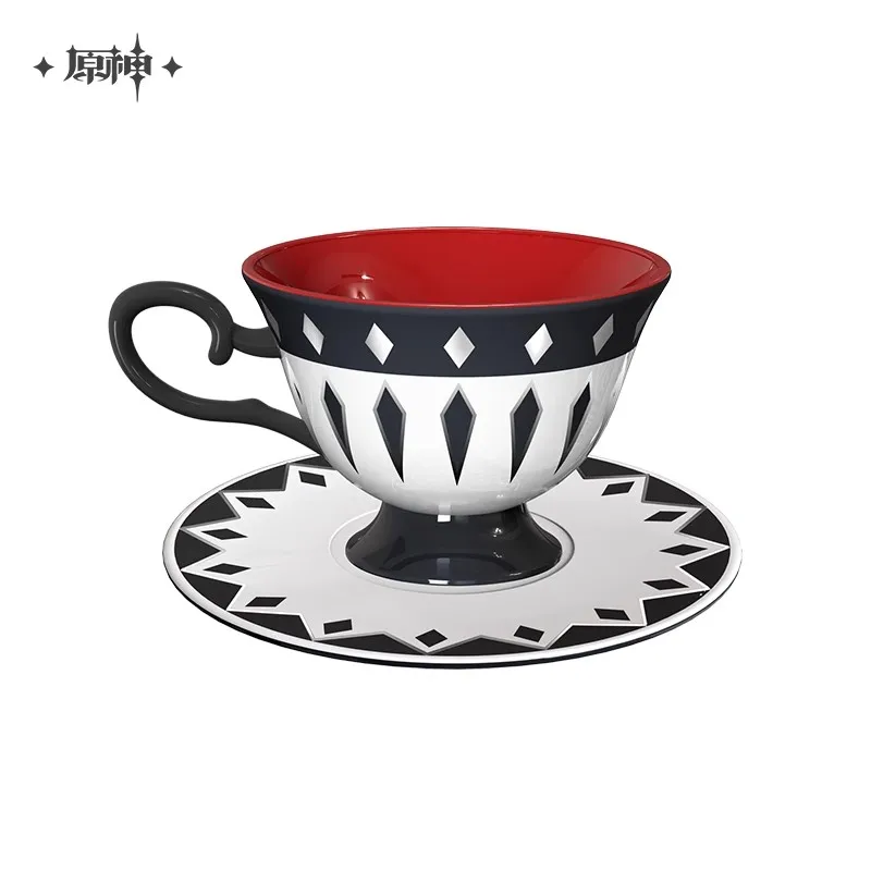 Gioco Genshin Impact Impressione Arlecchino Tazza da tè Tazza d'acqua Cosplay Accessori ufficiali Tazza da caffè Regalo da bambini Set presente
