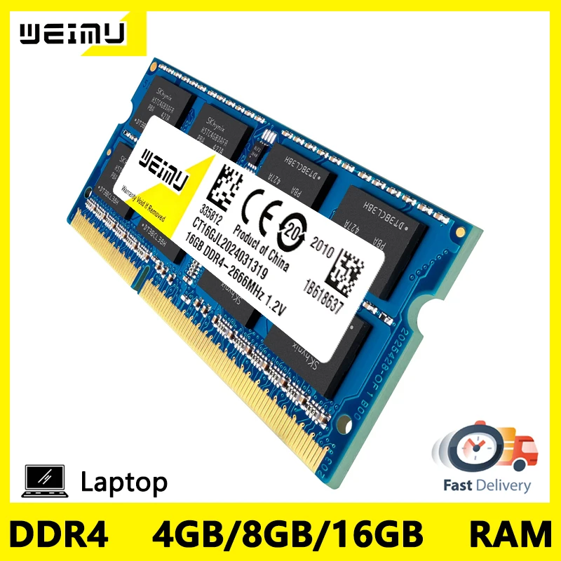 DDR4 4GB 8GB 16GB 32GB Laptop Memory Ram PC4 17000 19200 21300 25600 SODIMM 260Pin 2133 2400 2666 3200Mhz Notebook Memoria RAM