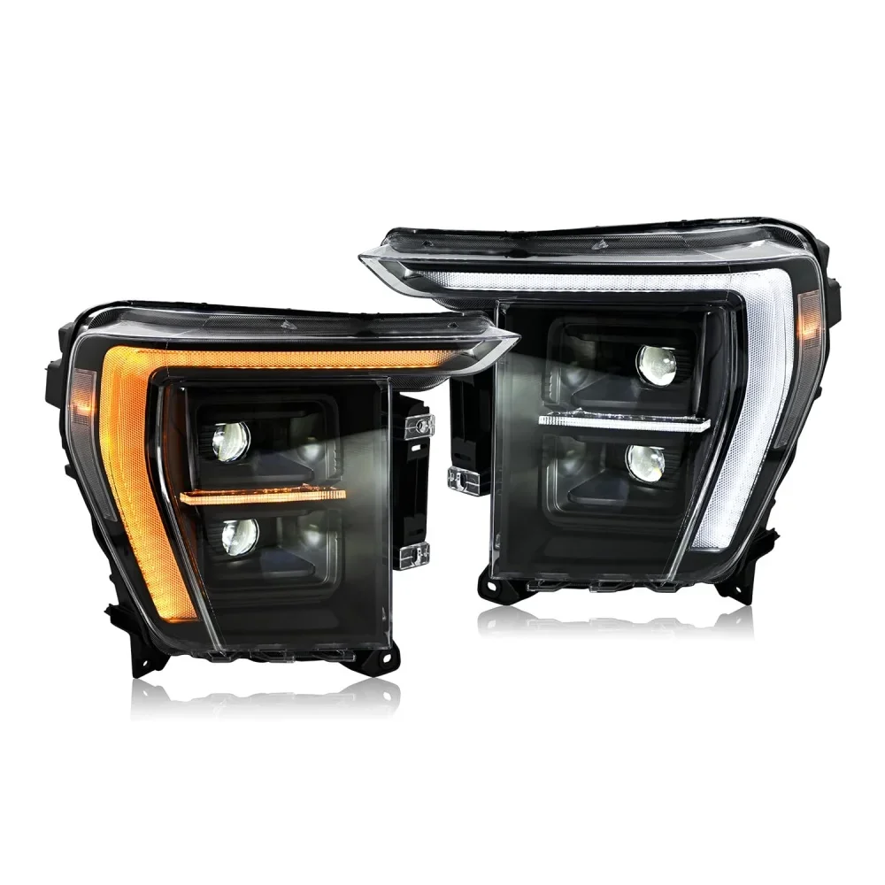 

Full LED Headlights Sequential Turn Signal High Beam Low Beam for 2021-2023 F150 Raptor IP67 Waterproof