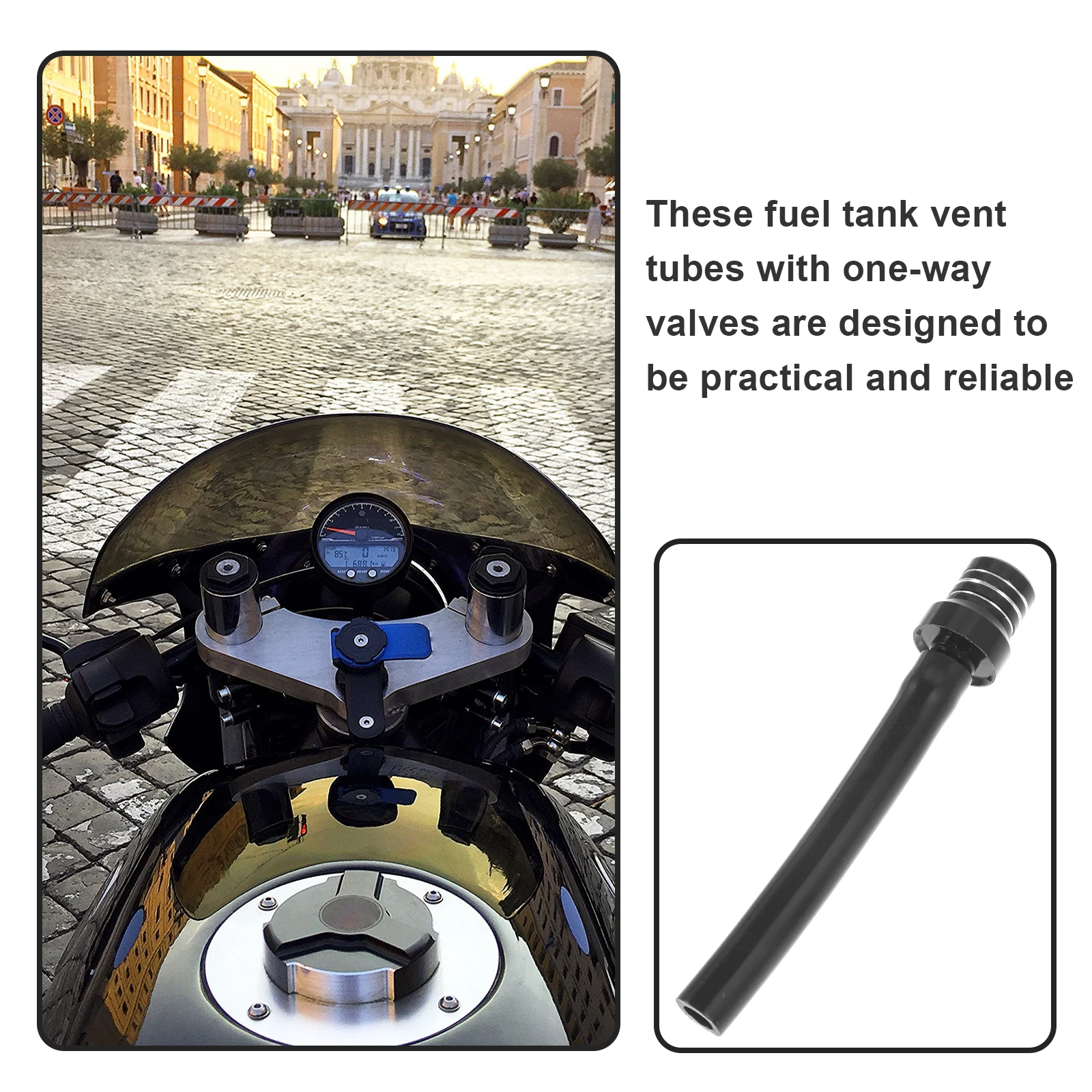

CNC Motorcycle Cap Motorbike Hose Caps Valve Fuel Caps ATV Gas Hose Cover Aluminum Accessories Black Color