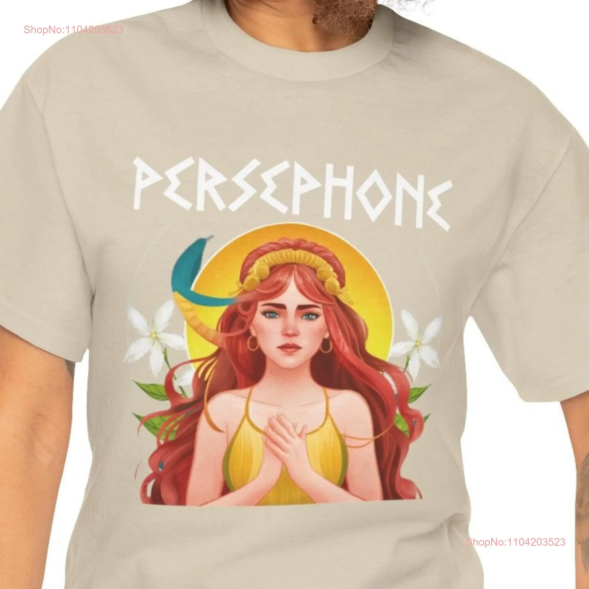 Persephone T Shirt Mythology Goddess Fan Comfort Colors Sublimation Designs Trendy Vintage long or short sleeves