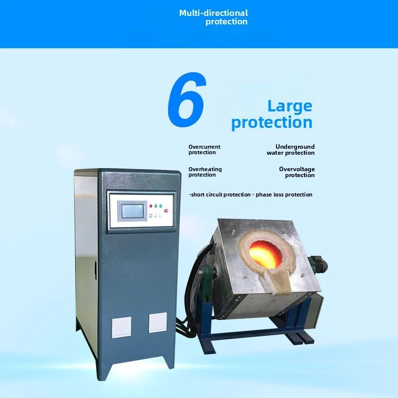 Medium Frequency Metal Electric Pouring Type Induction Gold Silver Copper Aluminum Melting Furnace