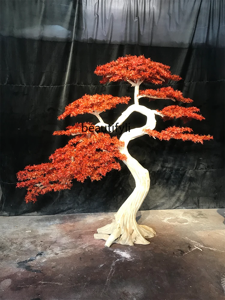 Simulation Fake Maple Plant Floor Living Room Exhibition Hall Homestay Hotel Imitative Tree Landscaping