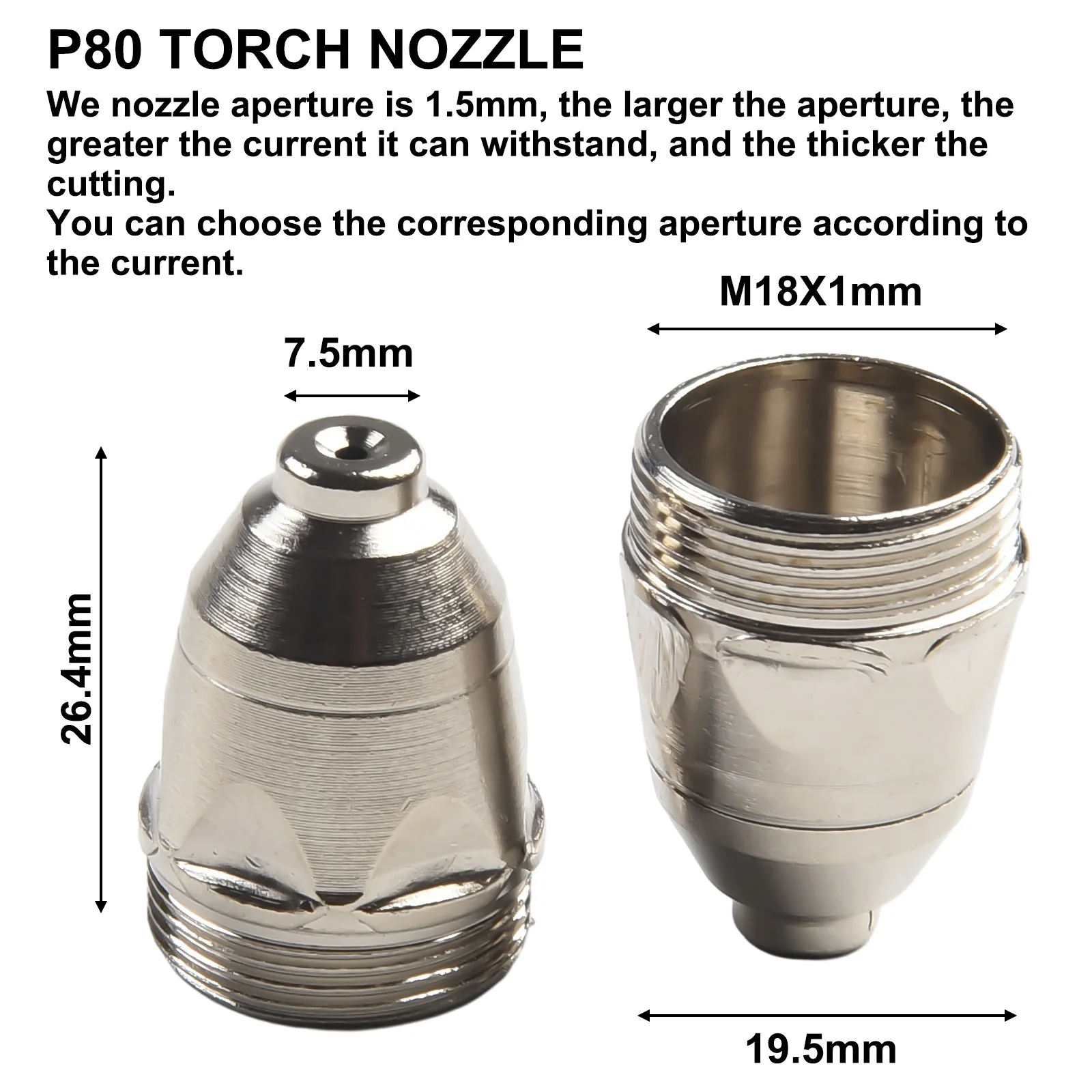 

Plasma Cutting Torch P-80 Indoor Outerdoor 1.5 100Amp 40MM 45pcs 80-100A P-80 For Panasonic Plasma Electrode For PANASONIC 80A