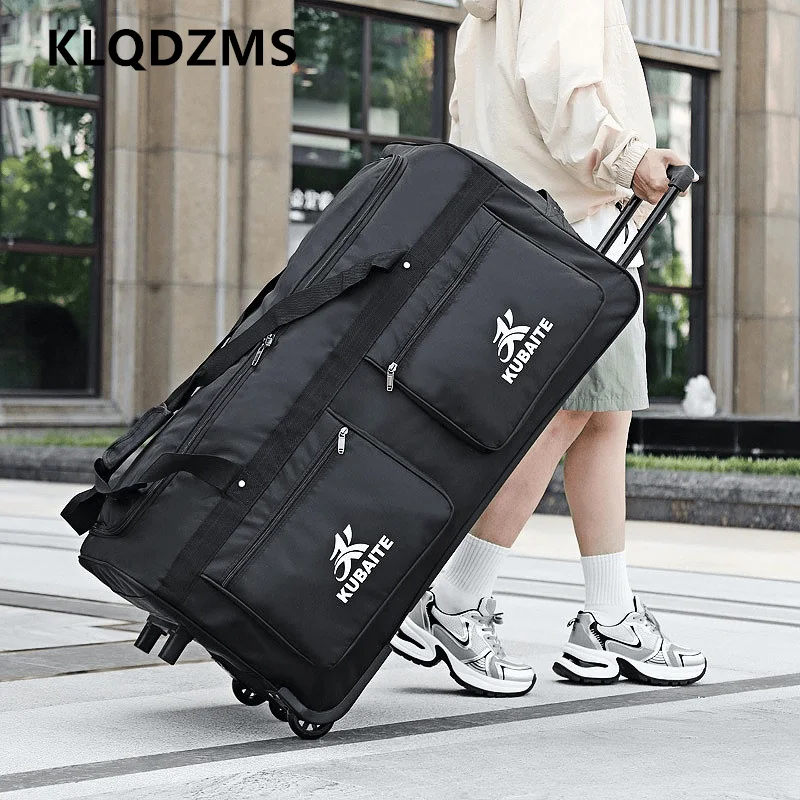 KLQDZMS 36"40 Zoll Rollkoffer Übergroße Kapazität Trolley Tasche Kombination Box Warenkorb Stil Reisetasche Oxford Stoff Gepäck