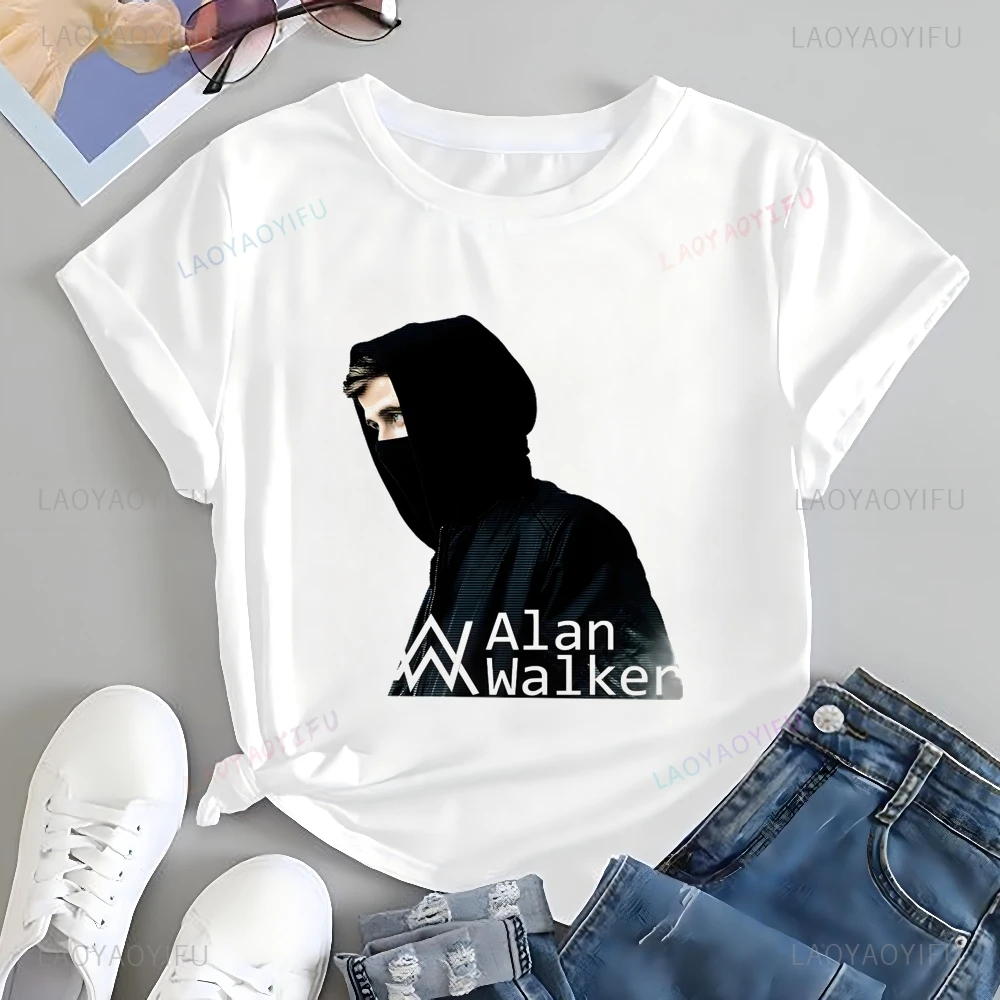 Norwegian DJ Artist Alan Walker Printed T-shirt Top Alan Walker Fashion Short Sleeve Unisex Shirt Graphic Oversized T-shirt