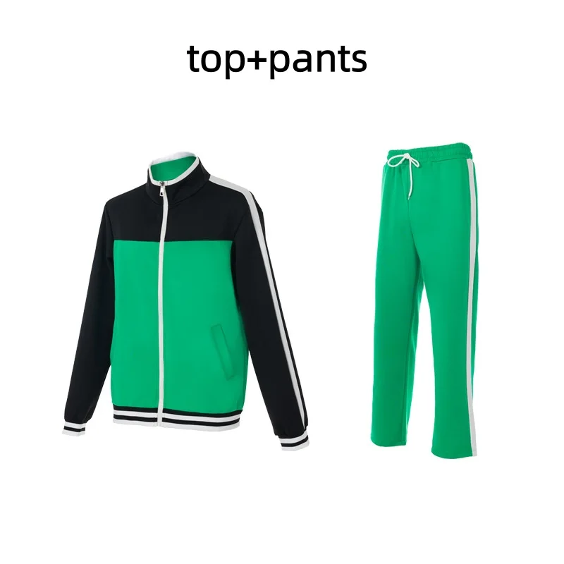 Satou Kazuma KonoSuba Cosplay Set - Green Tracksuit Hoodie Wig Halloween Costume for Men