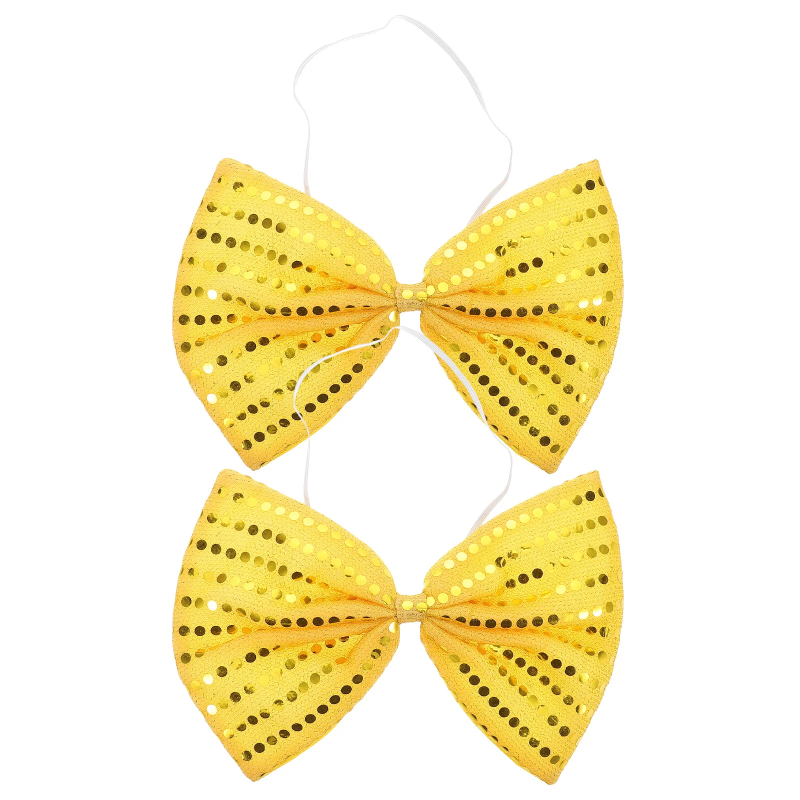 2 قطعة ربطات القوس فيونكة من الترتر اللامع المتضخم برقبة لامعة للرجال والنساء حفلة تنكرية كرنفال ديكور زي إكسسوار احتفالي #5