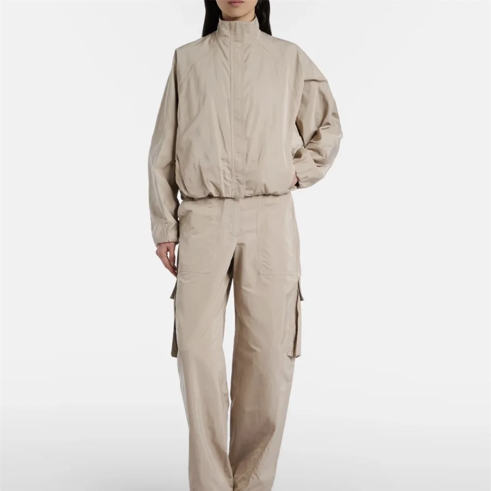 Women’s Winter 2026 Cotton-Blend Jacket – Loose, Casual, Paneled, Zip-Up Outerwear – Y2K-Inspired, Versatile, Fashionable Coat