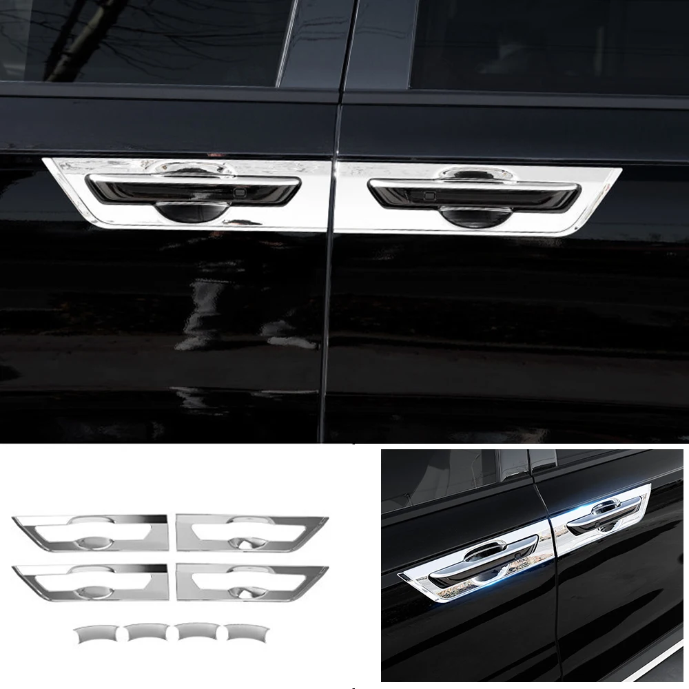 

For Kia Carnival KA4 2021 2022 ABS carbon Exterior Car door protector Handle Door Bowl Decor Cover Trim Car Styling Accessories