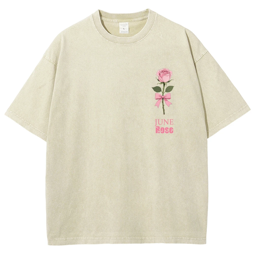 Double-sided flower pattern  Women'S T-Shirts Beautiful Spring Flower Clusters Printed Short Sleeve Summer Trend Female Clothes