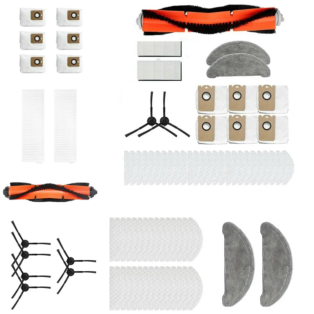 Vacuum Cleaner Parts Kit Side Roller Brush Filters Mop Cloth For Imou L11  Vacuum Cleaner/sweeper Accessories